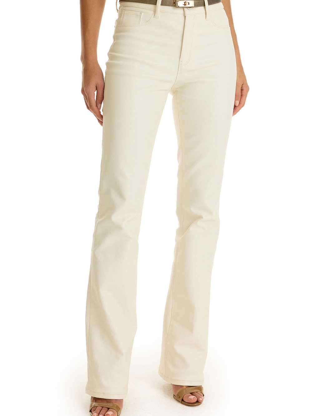 Noli Cream High-Rise Wide Leg Jeans